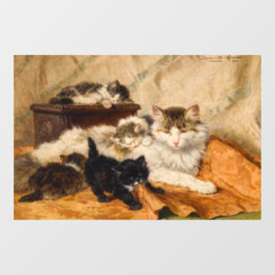 Autocollant Pour Fenêtre Mère et ses chatons