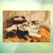 Autocollant Pour Fenêtre Mère et ses chatons (Feuille 3)