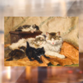 Autocollant Pour Fenêtre Mère et ses chatons (Feuille 2)