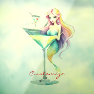 Autocollant Pour Fenêtre Mermaid Martini Girl Thunder_Cove