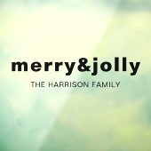 Autocollant Pour Fenêtre Merry and Bright Minimal Black Modern Christmas (Feuille 3)