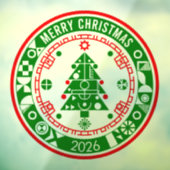 Autocollant Pour Fenêtre Merry Christmas (Feuille 3)