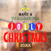 Autocollant Pour Fenêtre Merveilleux Jolly Arbre de Noël (Feuille 2)
