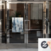 Autocollant Pour Fenêtre Métropole bleue (Porte de bureau)