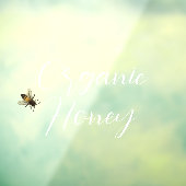 Autocollant Pour Fenêtre Miel biologique à vendre texte manuscrit abeille (Feuille 3)