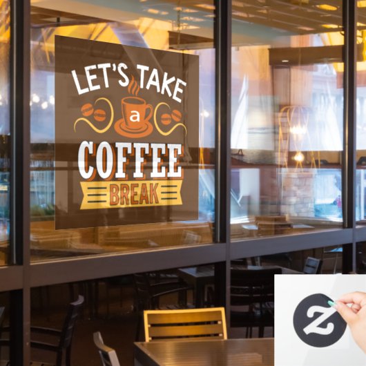 Autocollant Pour Fenêtre mignon café mot art Fenêtre Classer (Fenêtre du restaurant)