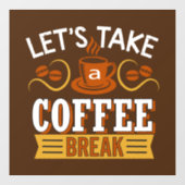 Autocollant Pour Fenêtre mignon café mot art Fenêtre Classer (Feuille)