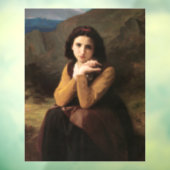 Autocollant Pour Fenêtre Mignon Innocence d'une adolescente, Bouguereau (Feuille 3)