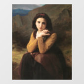Autocollant Pour Fenêtre Mignon Innocence d'une adolescente, Bouguereau (Feuille)