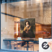 Autocollant Pour Fenêtre Mignon Innocence d'une adolescente, Bouguereau (Fenêtre de café)