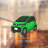 Autocollant Pour Fenêtre Mignonne micro-voiture verte (Feuille 2)