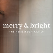 Autocollant Pour Fenêtre Mini-Christmas | Merry and Bright Simple White