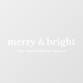 Autocollant Pour Fenêtre Mini-Christmas | Merry and Bright Simple White (Feuille)