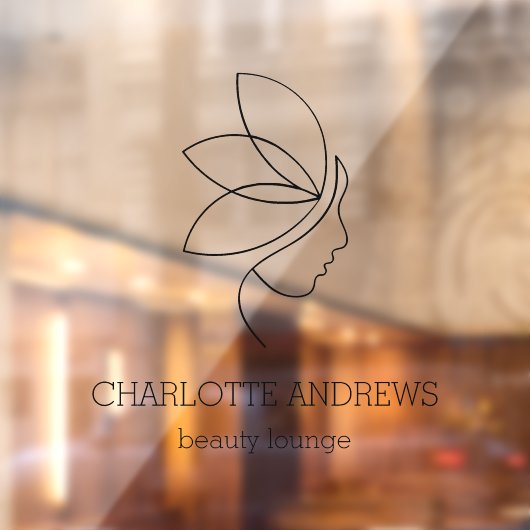 Autocollant Pour Fenêtre Minimal, Beauté, Logo, Marque de nom d'entreprise  (Feuille 2)