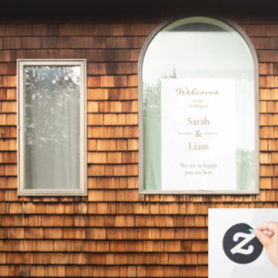 Autocollant Pour Fenêtre Minimalisme tendance Police d'or chic