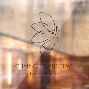 Autocollant Pour Fenêtre Minimaliste, Beauté, Logo, Nom de l'entreprise Mar