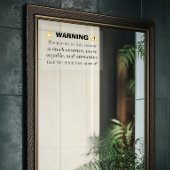 Autocollant Pour Fenêtre Miroir d'avertissement motivationnel - Affirmation