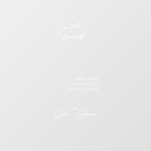 Autocollant Pour Fenêtre Miroir Selfie | Décale Affiche de bienvenue Mariag (Feuille)