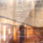 Autocollant Pour Fenêtre Miroir Selfie | Décale Affiche de bienvenue Mariag (Feuille 2)