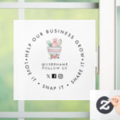 Autocollant Pour Fenêtre Mixage bow Bakery Les médias sociaux suivent Windo (Maison)