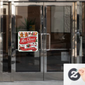 Autocollant Pour Fenêtre Mme, boulangerie Claus Noël (Porte de bureau)