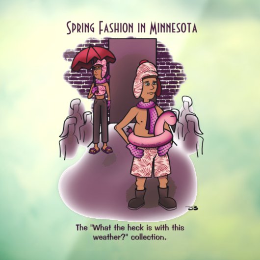 Autocollant Pour Fenêtre Mode Printemps (Feuille 3)