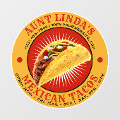 Autocollant Pour Fenêtre Modèle alimentaire mexicain Taco (Feuille)