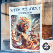 Autocollant Pour Fenêtre Modèle d'art GORGEANT / Femme dansante (Fenêtre de café)