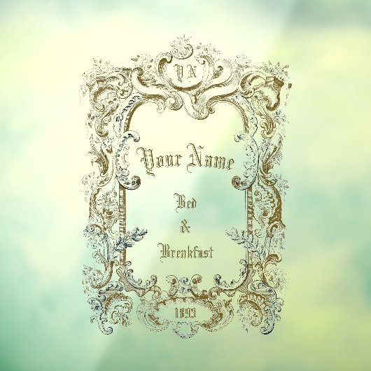 Autocollant Pour Fenêtre Modèle de chambre d'hôtes de la frontière de l'ère (Feuille 3)