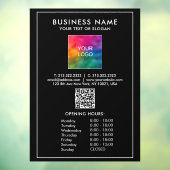 Autocollant Pour Fenêtre Modèle de code QR des heures d'ouverture avec gran (Feuille 3)