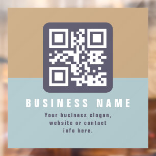 Autocollant Pour Fenêtre Modèle de code QR moderne éditable Couleurs atté