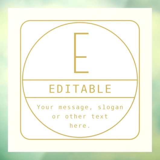 Autocollant Pour Fenêtre Modèle de conception rétro-moderne éditable or et (Feuille 3)