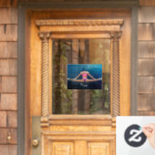 Autocollant Pour Fenêtre Modèle de condition physique féminine Split Thunde (Porte d'accueil)