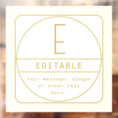 Autocollant Pour Fenêtre Modèle de design rétro-moderne modifiable en or et (Feuille 2)