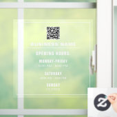 Autocollant Pour Fenêtre Modèle de Heures d'Ouverture d'Entreprise Simple P (Maison)