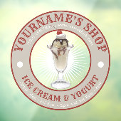 Autocollant Pour Fenêtre Modèle de la boutique de crème glacée (Feuille 3)