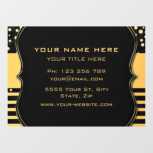 Autocollant Pour Fenêtre Modèle de sticker de fenêtre de carte de visite en