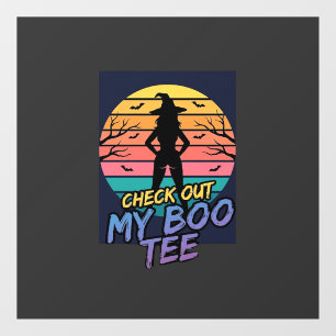 Autocollant Pour Fenêtre Modèle de T-shirt Halloween Check Out My Boo_1