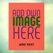 AUTOCOLLANT POUR FENÊTRE MODELE DE TEXTE À IMAGE ROUGE TOMATE ÉDITABLE MODE (Feuille 3)