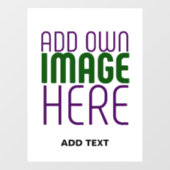 AUTOCOLLANT POUR FENÊTRE MODÈLE DE TEXTE D'IMAGE BLANC SIMPLE ÉDITABLE MODE (Feuille)