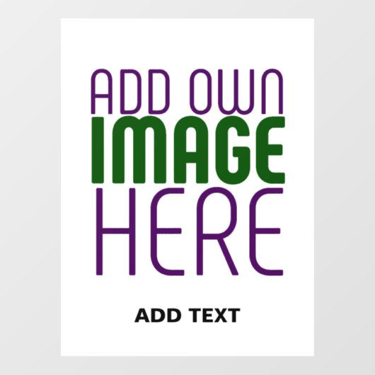 AUTOCOLLANT POUR FENÊTRE MODÈLE DE TEXTE D'IMAGE BLANC SIMPLE ÉDITABLE MODE (Feuille)