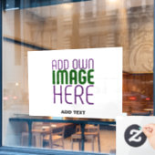 AUTOCOLLANT POUR FENÊTRE MODELE DE TEXTE D'IMAGE BLANCHE SIMPLE ÉDITABLE MO (Fenêtre de café)
