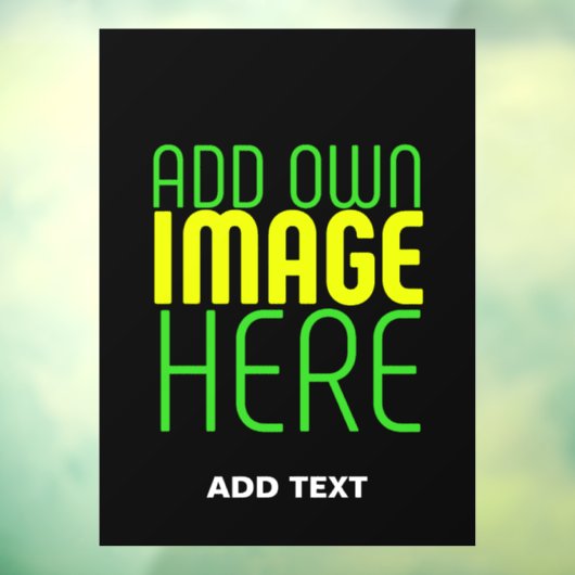 AUTOCOLLANT POUR FENÊTRE MODELE DE TEXTE D'IMAGE NOIRE SIMPLE ÉDITABLE MODE (Feuille 3)