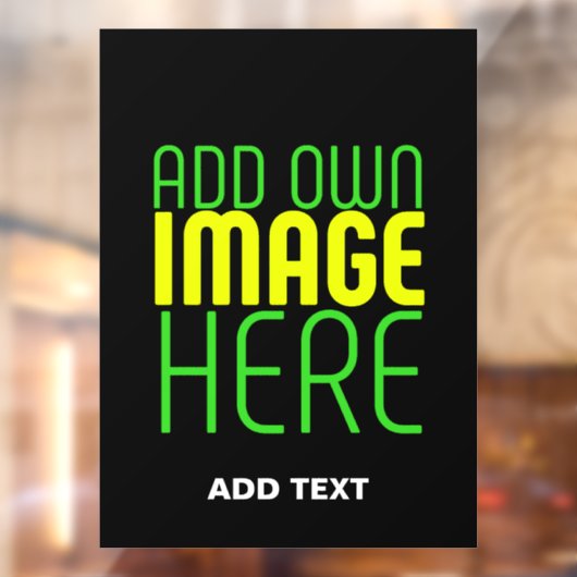 AUTOCOLLANT POUR FENÊTRE MODELE DE TEXTE D'IMAGE NOIRE SIMPLE ÉDITABLE MODE (Feuille 2)