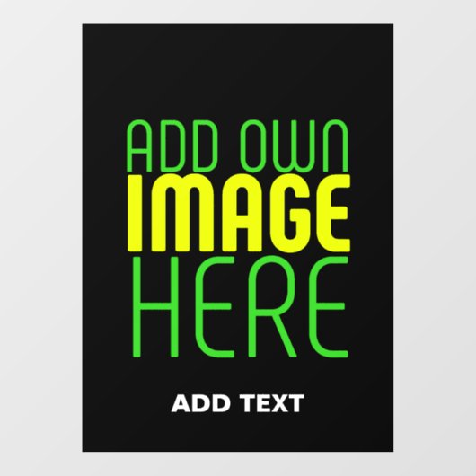 AUTOCOLLANT POUR FENÊTRE MODELE DE TEXTE D'IMAGE NOIRE SIMPLE ÉDITABLE MODE (Feuille)