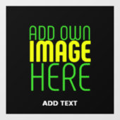 AUTOCOLLANT POUR FENÊTRE MODELE DE TEXTE D'IMAGE NOIRE SIMPLE ÉDITABLE MODE (Feuille)