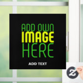 AUTOCOLLANT POUR FENÊTRE MODELE DE TEXTE D'IMAGE NOIRE SIMPLE ÉDITABLE MODE (Maison)