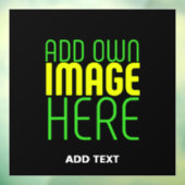 AUTOCOLLANT POUR FENÊTRE MODELE DE TEXTE D'IMAGE NOIRE SIMPLE ÉDITABLE MODE (Feuille 3)