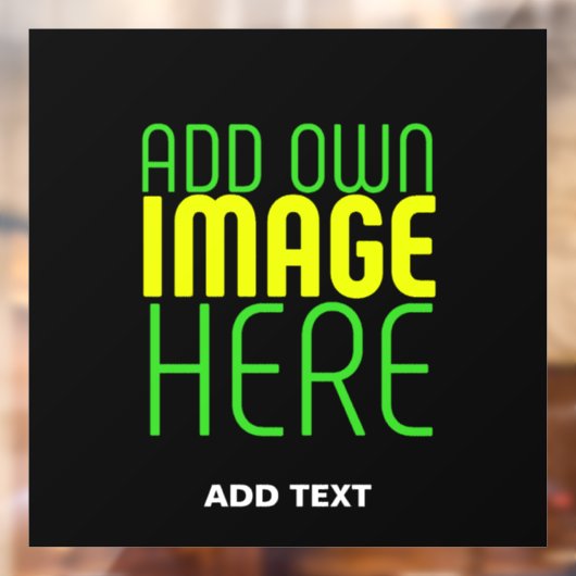 AUTOCOLLANT POUR FENÊTRE MODELE DE TEXTE D'IMAGE NOIRE SIMPLE ÉDITABLE MODE (Feuille 2)
