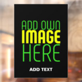 AUTOCOLLANT POUR FENÊTRE MODÈLE DE TEXTE D'IMAGE NOIRE SIMPLE ET MODERNE (Feuille 2)